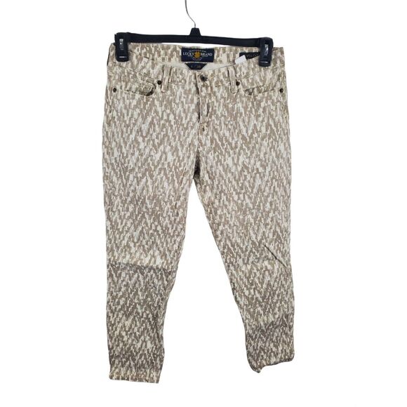 Lucky Brand Pants - ⬇️SALE⬇️ Lucky Brand Capri 6 Womens Sophia Capri White Tan Mid Rise